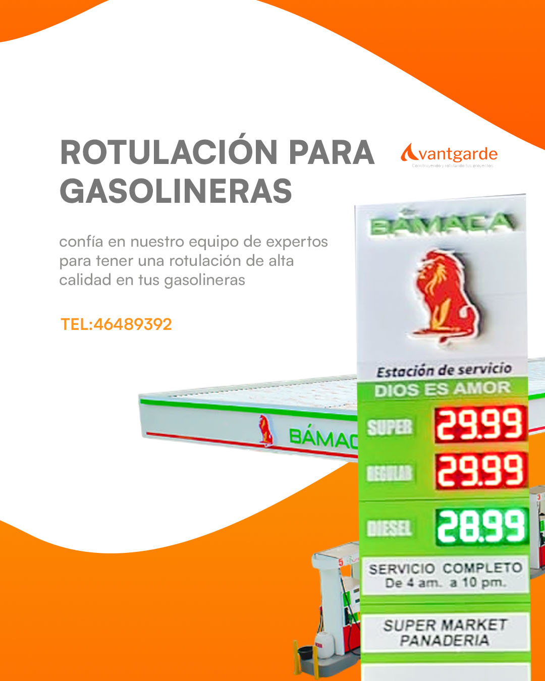 Rótulos para gasolineras Guatemala