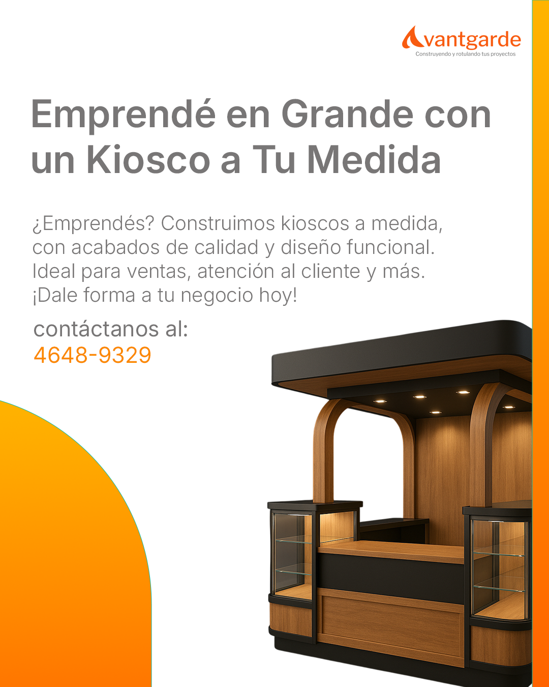 construcción de kioscos comerciales