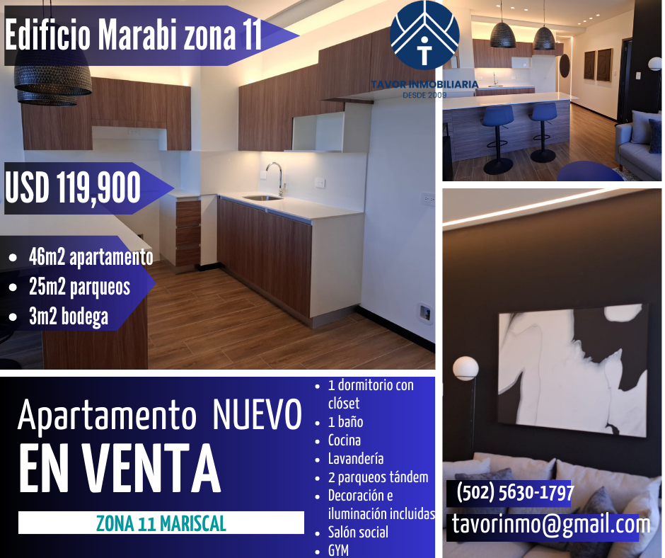Apartamento nuevo en venta zona 11 nivel alto céntrico