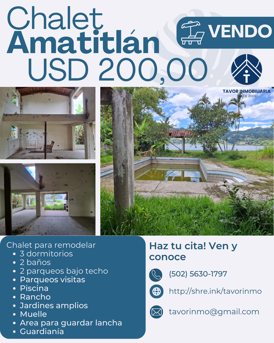 Chalet en Amatitlan para remodelar a TU GUSTO