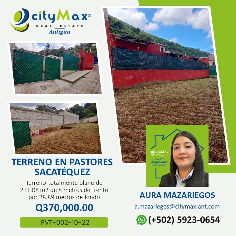 Terreno en venta en Alta Loma #PastoresSacatepéquez a 10 minutos de Antigua Guatemala