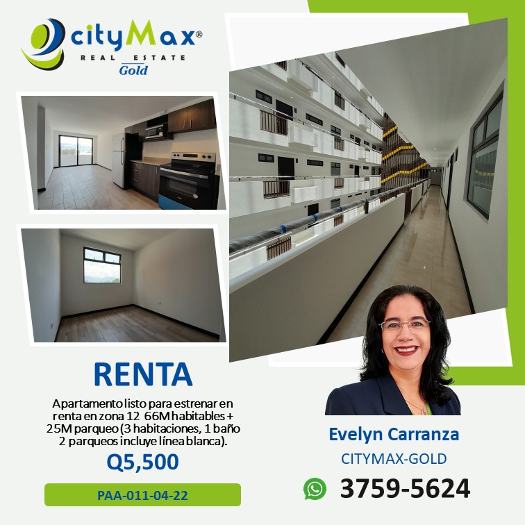 Apartamento en renta en zona 12 Nuevo Alquiler de Apartamentos