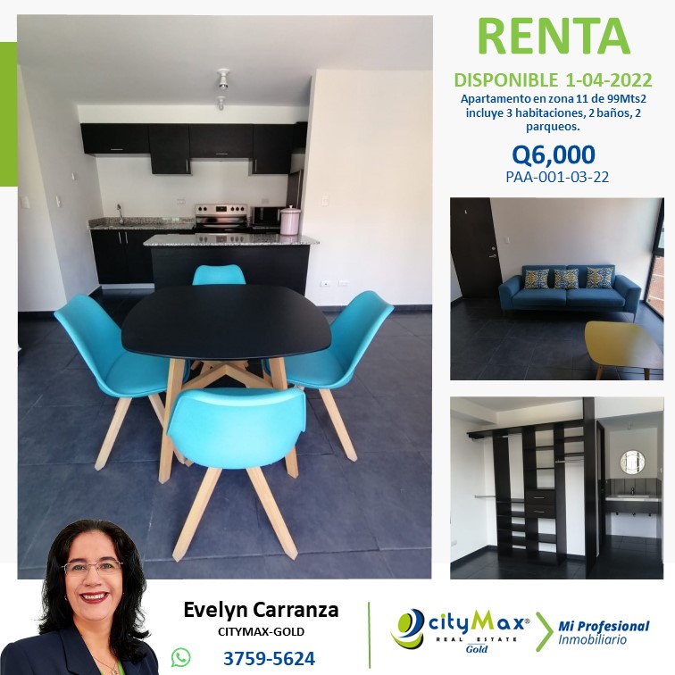 Apartamento en renta zona 11 Mariscal Alquiler de Apartamentos