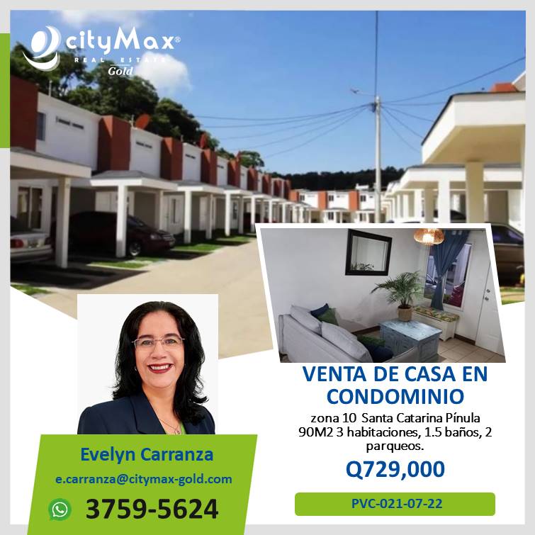 Venta de Casa en Santa Catarina Pinula zona 10