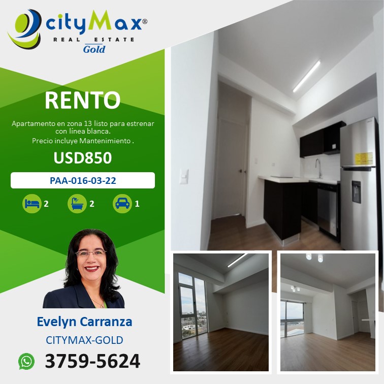 Apartamento en renta en zona 13 Alquiler de Apartamentos Bienes