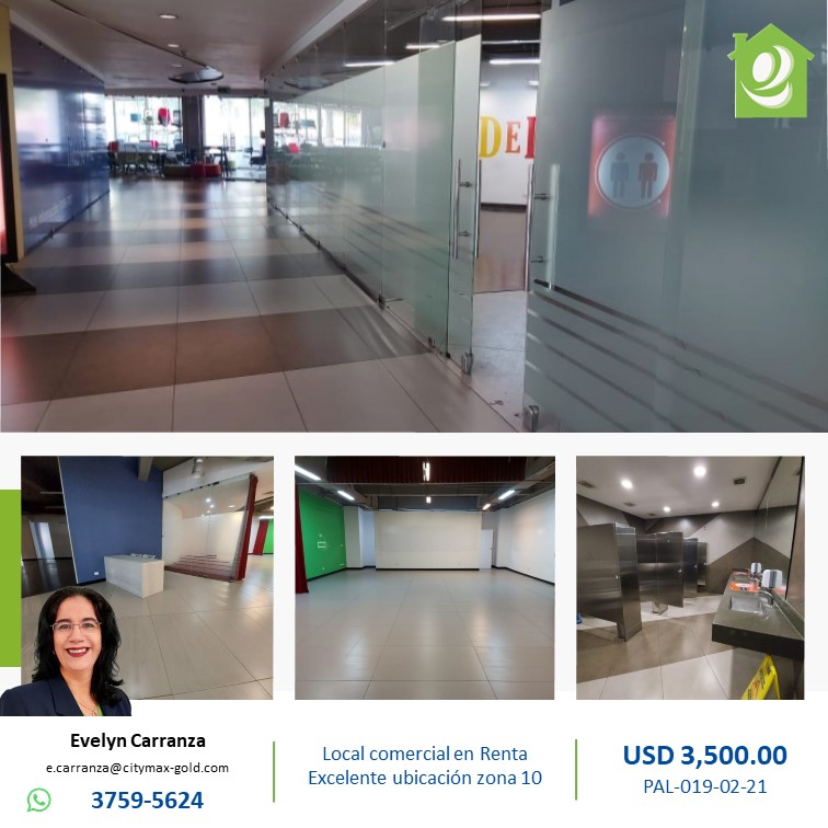 Local comercial en renta zona 10 excelente ubicacion! Local Comercial