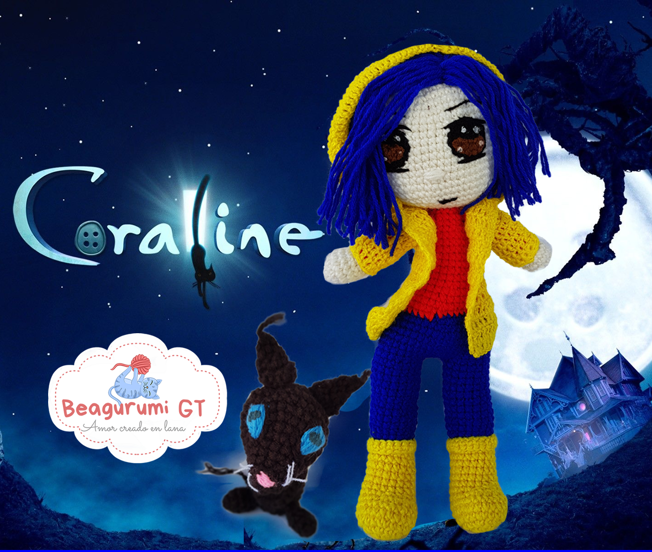 Amigurumi Coraline  creación única