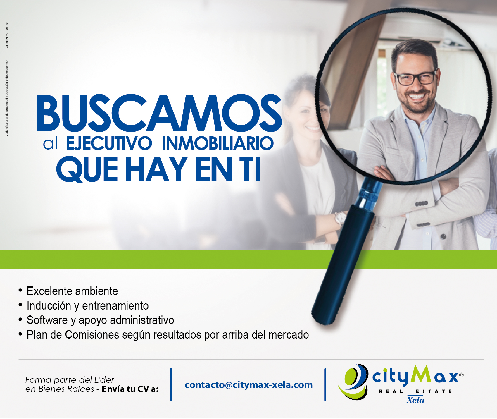 CITYMAX XELA BUSCA EJECUTIVOS PARA BIENES RAICES